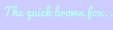 Image with Font Color B3FFED and Background Color CCCCFF
